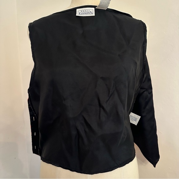 Basic Editions Vintage 80s 90s Halloween Teddy Bear Witch Pumpkins Vest Size L - Picture 8 of 8